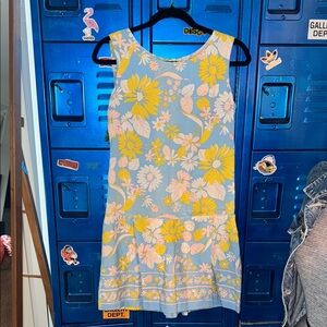 Vintage 60s/70s Floral Sleeveless Romper/Dress 🌼